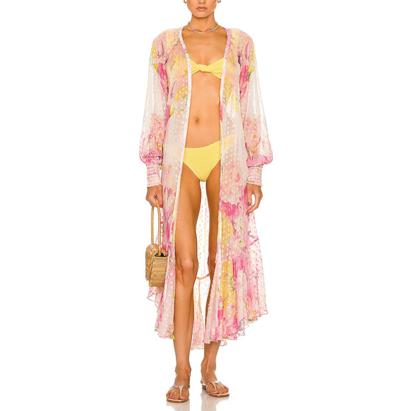 Rococo Sand 'Leona' Pink Belted Cape Size S